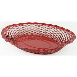 Corbeille à pain 25 x 18 cm Rouge - Vintage