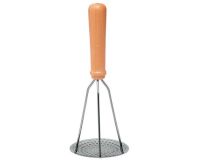 Pilon presse purée inox manche bois