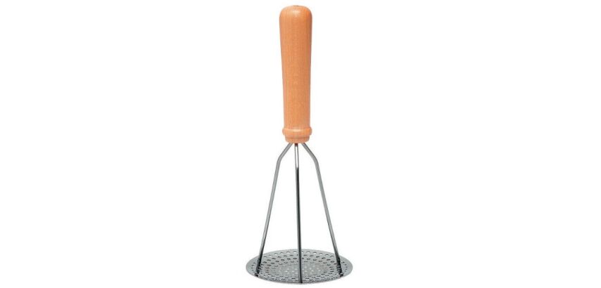 Pilon presse purée inox manche bois