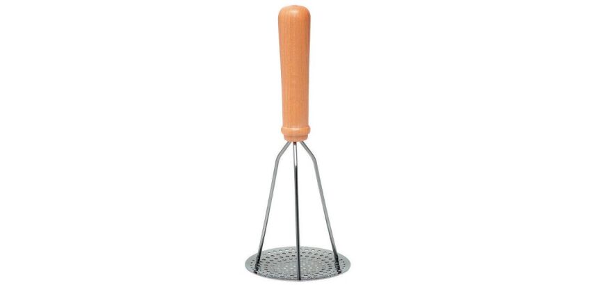 Pilon presse purée inox manche bois