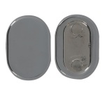 Bouchon de dressing - My dressing - ovale 30 X 15 mm - chrome - lot de 2