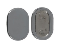 Bouchon de dressing - My dressing - ovale 30 X 15 mm - chrome - lot de 2