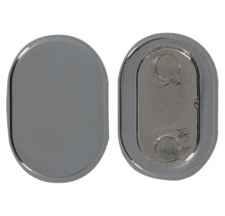 Bouchon de dressing - My dressing - ovale 30 X 15 mm - chrome - lot de 2