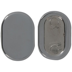 Bouchon de dressing - My dressing - ovale 30 X 15 mm - chrome - lot de 2