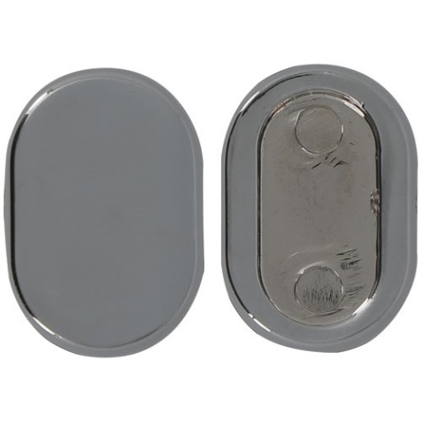 Bouchon de dressing - My dressing - ovale 30 X 15 mm - chrome - lot de 2