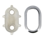 Naissance bague amovible - My dressing -  ovale 30 x 15 mm - chrome