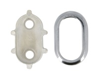 Naissance bague amovible - My dressing -  ovale 30 x 15 mm - chrome