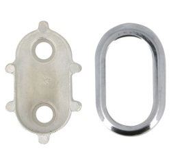 Naissance bague amovible - My dressing -  ovale 30 x 15 mm - chrome