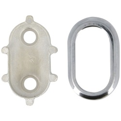 Naissance bague amovible - My dressing -  ovale 30 x 15 mm - chrome