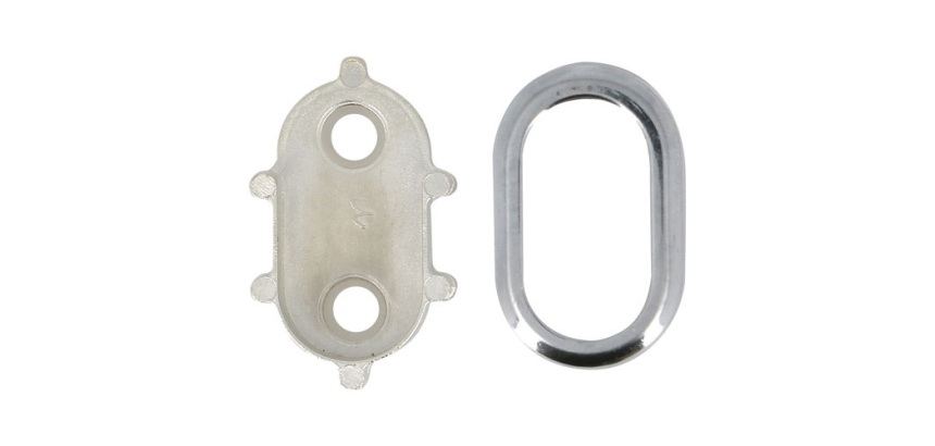 Naissance bague amovible - My dressing -  ovale 30 x 15 mm - chrome