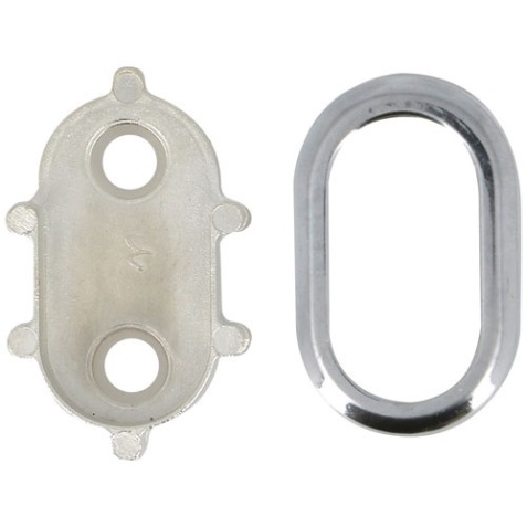 Naissance bague amovible - My dressing -  ovale 30 x 15 mm - chrome