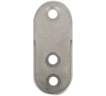 Naissance entre murs - My dressing - ovale 30 x 15 mm - chrome - lot de 2