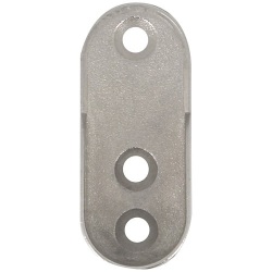 Naissance entre murs - My dressing - ovale 30 x 15 mm - chrome - lot de 2