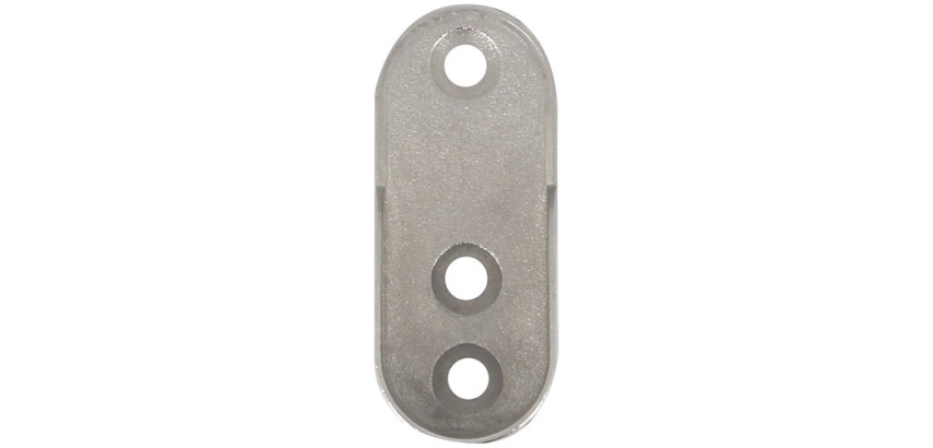 Naissance entre murs - My dressing - ovale 30 x 15 mm - chrome - lot de 2