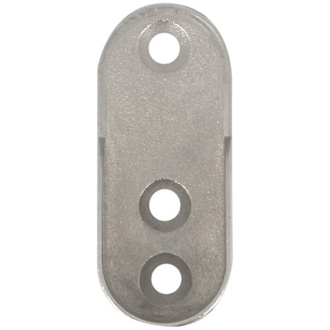 Naissance entre murs - My dressing - ovale 30 x 15 mm - chrome - lot de 2