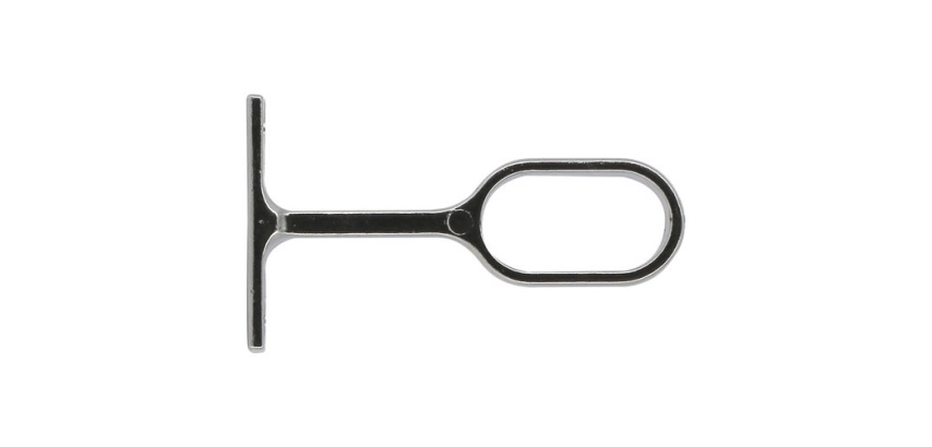 Support - My dressing - 55 mm - axe/mur - 30 x 15 mm - chrome - lot de 2