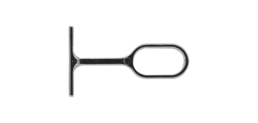 Support - My dressing - 55 mm - axe/mur - 30 x 15 mm - chrome - lot de 2