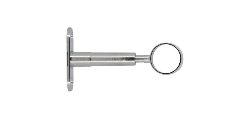 Support réglable - My dressing - 60 à 90 mm - axe/mur - D19 mm - chrome