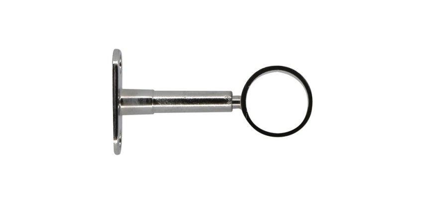 Support réglable - My dressing - 60 à 90 mm - axe/mur - D25 mm - chrome