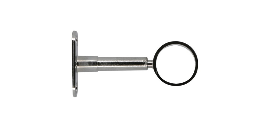 Support réglable - My dressing - 60 à 90 mm - axe/mur - D25 mm - chrome