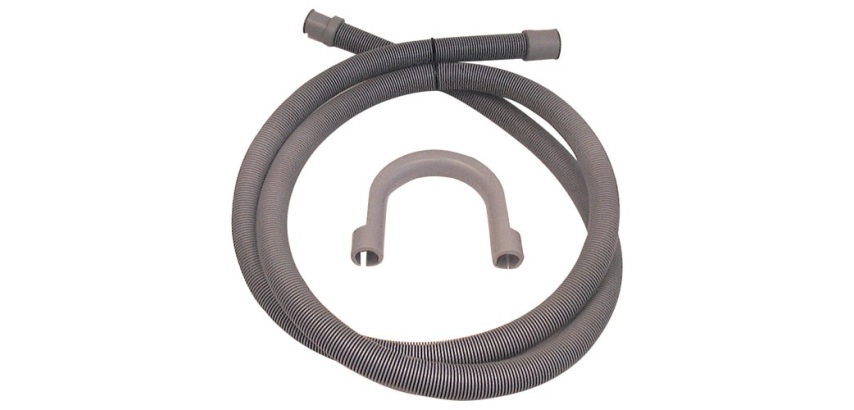 Tuyau de vidange - machine à laver - D19 et 22 mm - 2 m - gris