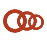 Joint plat intérieur de raccord - fibre - rouge - lot de 19 assortis