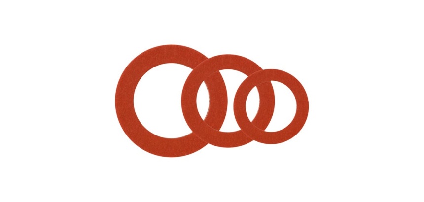 Joint plat intérieur de raccord - fibre - rouge - lot de 19 assortis