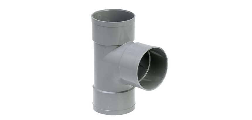 Culotte - Té - PVC  87° - femelle-femelle - D100 mm - gris