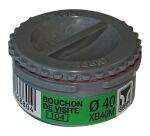 Tampon de visite PVC - mâle - D40 mm - gris