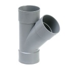 Culotte - Y - PVC 45° - femelle-femelle - D40 mm - gris