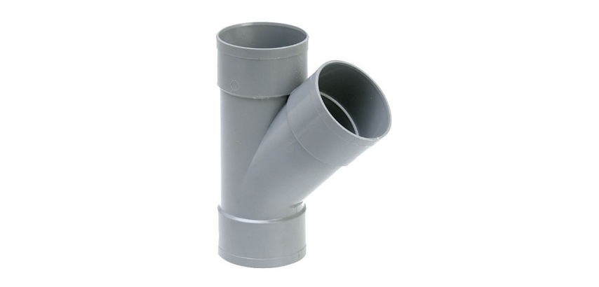 Culotte - Y - PVC 45° - femelle-femelle - D40 mm - gris