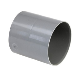 Manchon PVC - à butée - femelle-femelle - D100 mm - gris