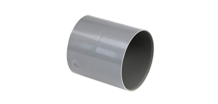 Manchon PVC - à butée - femelle-femelle - D100 mm - gris