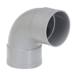 Coude PVC 87° - femelle-femelle - D100 mm - gris