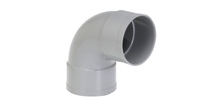 Coude PVC 87° - femelle-femelle - D100 mm - gris