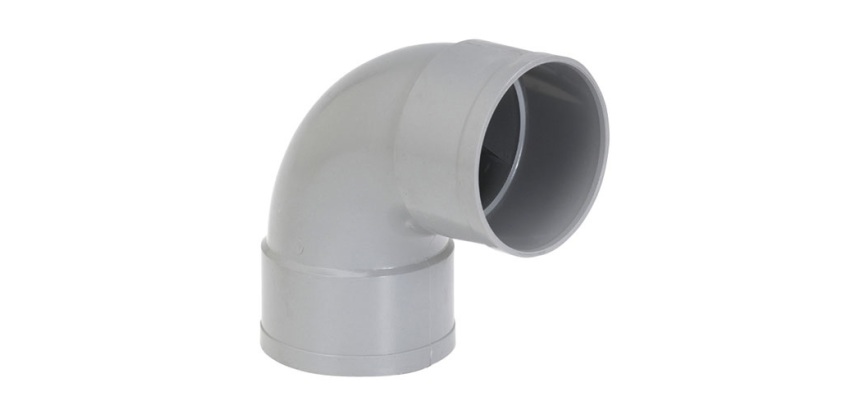 Coude PVC 87° - femelle-femelle - D100 mm - gris