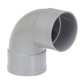 Coude PVC 87° - femelle-femelle - D100 mm - gris