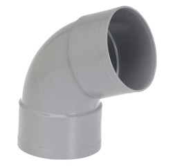 Coude PVC  67° - femelle-femelle - D100 mm - gris