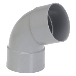 Coude PVC  67° - femelle-femelle - D100 mm - gris