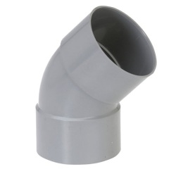 Coude PVC 45° - femelle- femelle - D100 mm - gris