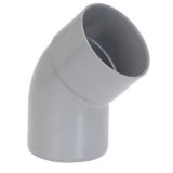 Coude PVC 45° - mâle-femelle  - D100 mm - gris