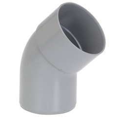 Coude PVC 45° - mâle-femelle  - D100 mm - gris