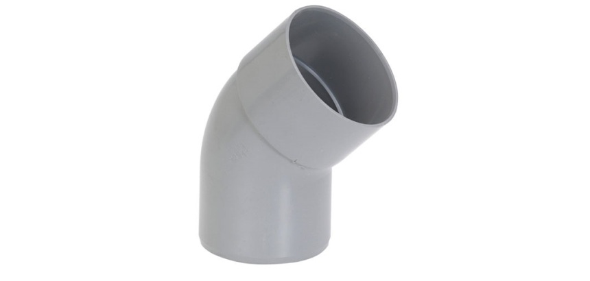 Coude PVC 45° - mâle-femelle  - D100 mm - gris