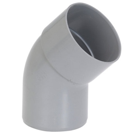 Coude PVC 45° - mâle-femelle  - D100 mm - gris
