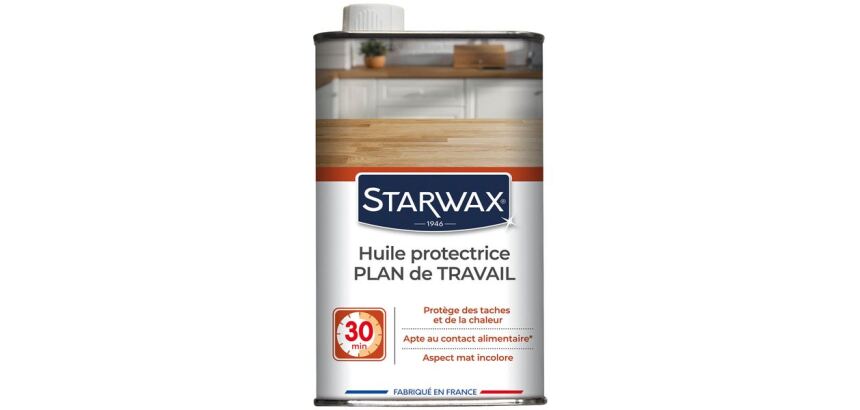 Huile protectrice plan de travail bois huilé - incolore - 500 mL