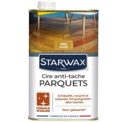 Cire anti-tache parquet ciré - Starlon - bois clair - 1 L