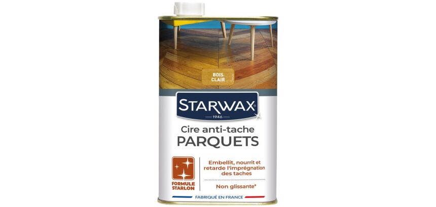 Cire anti-tache parquet ciré - Starlon - bois clair - 1 L