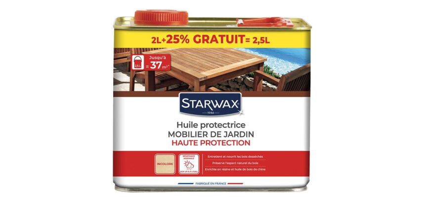 Huile protectrice - teck, bois exotique - incolore - 2 L