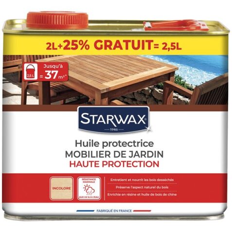 Huile protectrice - teck, bois exotique - incolore - 2 L