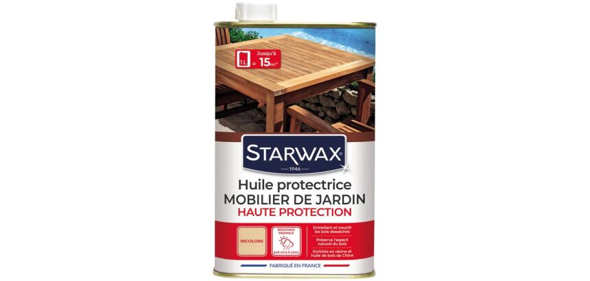Huile protectrice mobilier de jardin - teck et bois exotique - incolore - 1